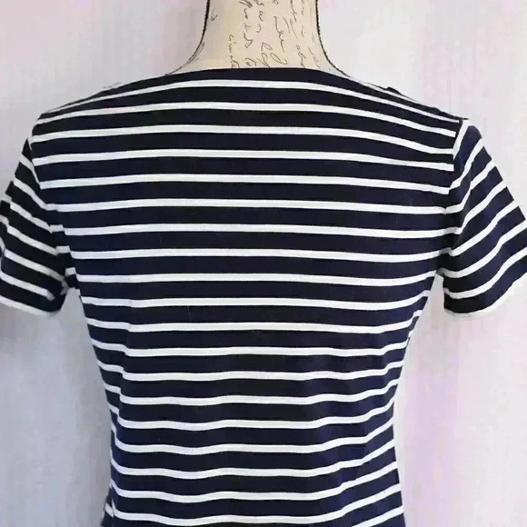 Boden Stripes Ahead of the Rest Size 4 blue/white stripe jersey - Picture 8 of 11